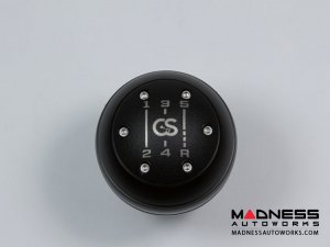 FIAT 500 Gear Shift Knob - Craven Speed - Stainless Steel w/ Black Acetal Outer Sleeve + Red Top - ABARTH Version